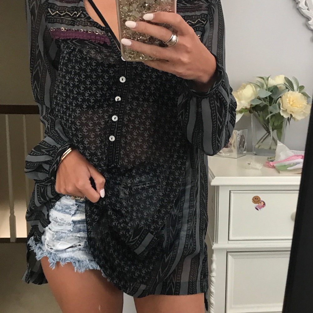 Free People Embellished Tunic - Size XS